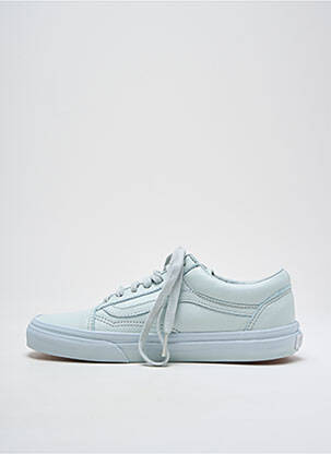 Baskets matière lisse bout rond vert VANS unisexe