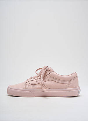 Baskets matière lisse talon plat jusqu'à 3cm rose VANS femme