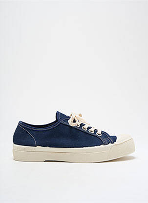 Baskets bout rond talon plat jusqu'à 3cm bleu BENSIMON femme