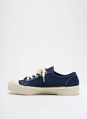 Baskets bout rond talon plat jusqu'à 3cm bleu BENSIMON femme