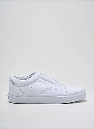 Baskets matière lisse bout rond blanc VANS unisexe