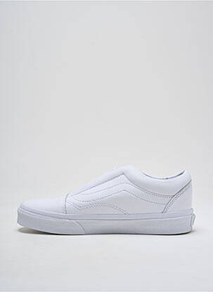 Baskets matière lisse bout rond blanc VANS unisexe