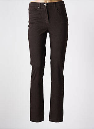 Pantalon slim poches marron KARTING femme