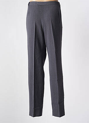 Pantalon droit fermeture zippée sous rabat boutonné gris ANNE KELLY femme