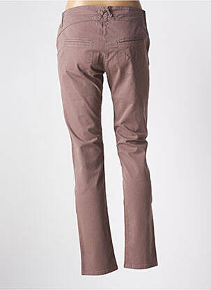 Pantalon chino fermeture zippée sous rabat boutonné beige LE PETIT BAIGNEUR femme