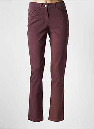 Pantalon slim poches marron ÉTYMOLOGIE femme
