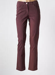 Pantalon slim poches marron ÉTYMOLOGIE femme
