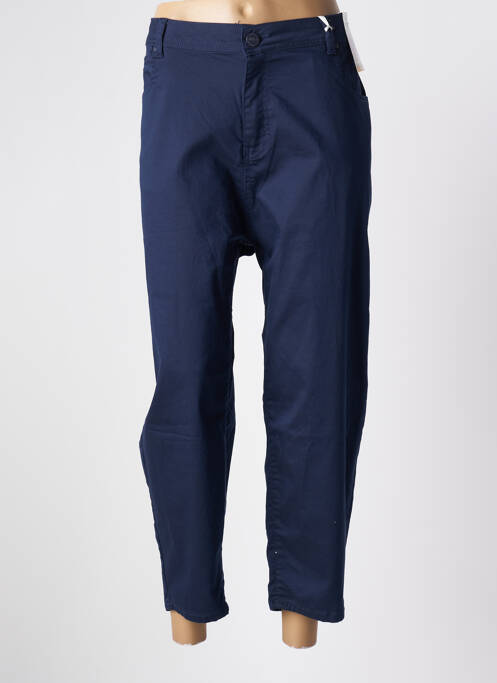 Pantalon 7/8 bleu QUATRE VINGT JOURS pour femme
