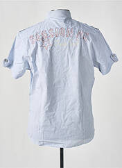 Chemise manches courtes bleu NEW CARO pour homme seconde vue