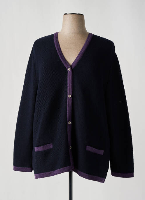 Gilet manches longues bleu THEL ELEGANCE pour femme