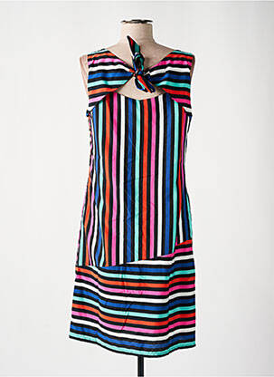 Robe mi-longue sans manche sans manche noir FELINO femme