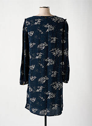 Robe mi-longue imprimé fleurs manches longues bleu ÉTYMOLOGIE femme