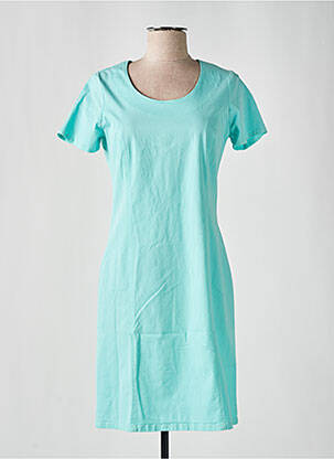 Robe courte fermeture zippée au dos manches courtes bleu IMPULSION femme