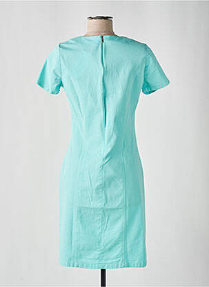 Robe courte fermeture zippée au dos manches courtes bleu IMPULSION femme