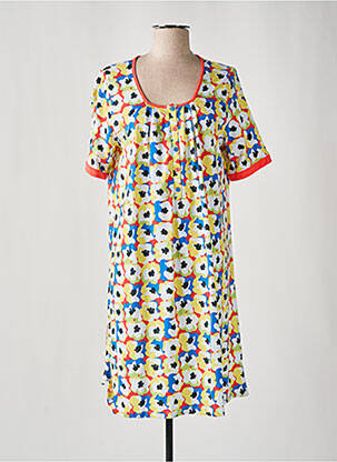 Chemise de nuit imprimé fleurs jaune MASSANA femme