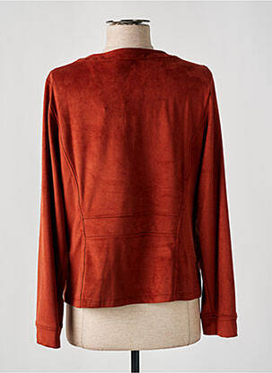 Veste casual col rond orange IMPULSION femme