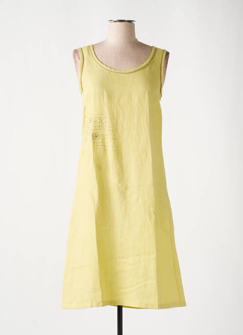 Robe mi-longue sans manche sans manche jaune ARMOR LUX femme