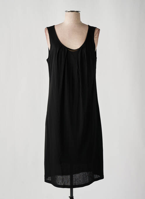 Robe mi-longue noir MASSANA pour femme