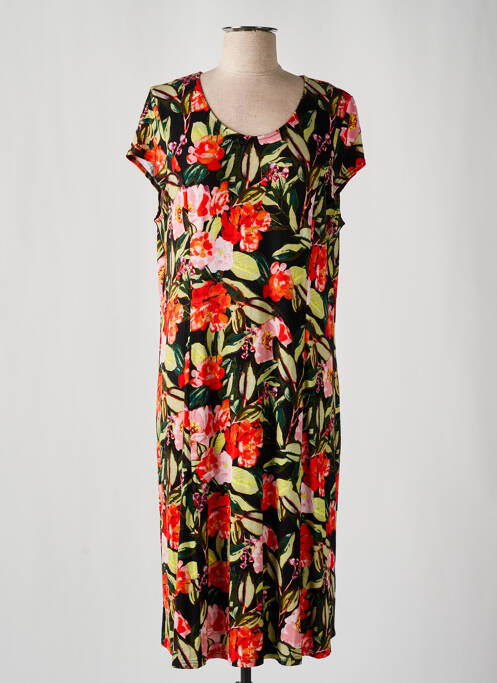 Robe mi-longue noir MICHA pour femme