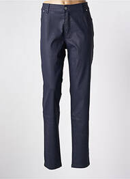 Pantalon slim tissage enduit taille normale bleu COWEST femme