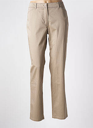 Pantalon chino tissage popeline taille normale beige BARBARA LEBEK femme