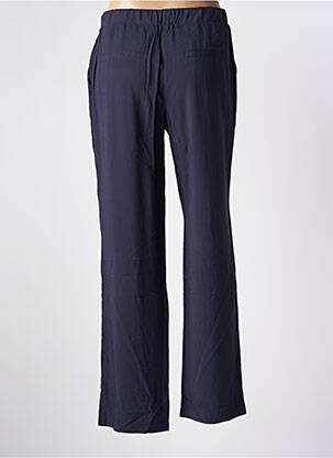 Pantalon droit tissage popeline taille normale bleu ÉTYMOLOGIE femme