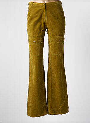 Pantalon flare taille haute taille à pinces vert PETIT BATEAU fille