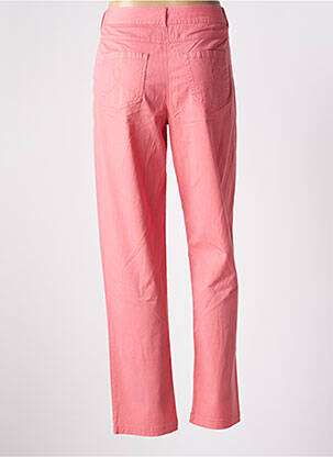 Pantalon droit tissage popeline taille normale rose ÉTYMOLOGIE femme