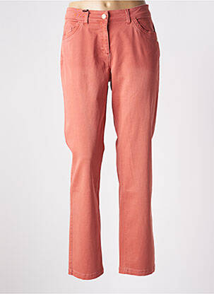 Pantalon slim tissage popeline taille normale rose ÉTYMOLOGIE femme
