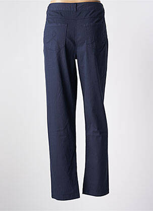 Pantalon droit tissage popeline taille normale bleu ÉTYMOLOGIE femme