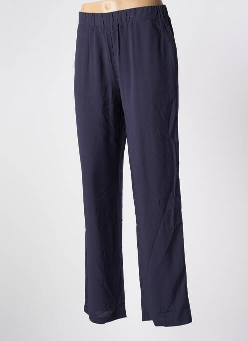 Pantalon droit tissage popeline taille normale bleu ÉTYMOLOGIE femme
