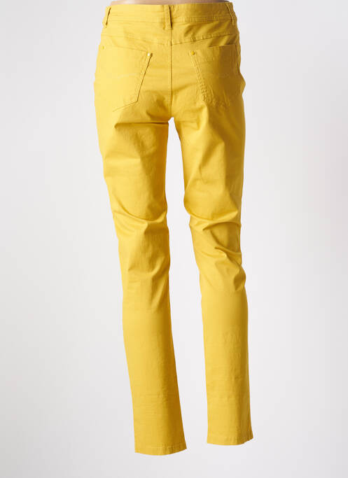 Pantalon slim broderie rivets taille normale jaune YOULINE femme