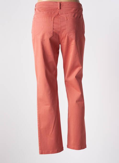 Pantalon slim tissage popeline taille normale rose ÉTYMOLOGIE femme