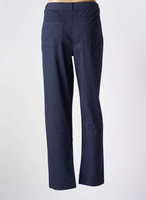 Pantalon droit tissage popeline taille normale bleu ÉTYMOLOGIE femme