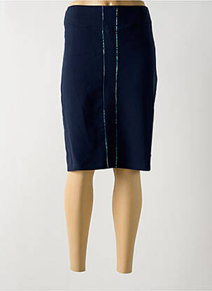 Jupe mi-longue coupe droite bleu THALASSA femme
