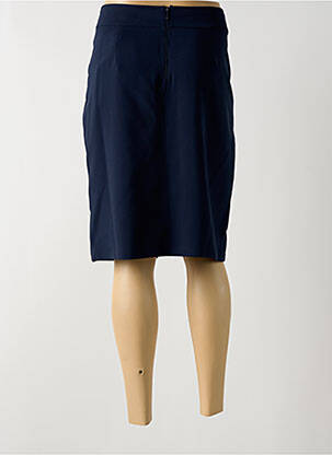 Jupe mi-longue coupe droite bleu THALASSA femme