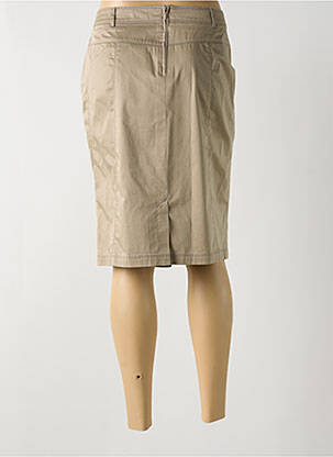 Jupe mi-longue taille à pinces vert BARBARA LEBEK femme