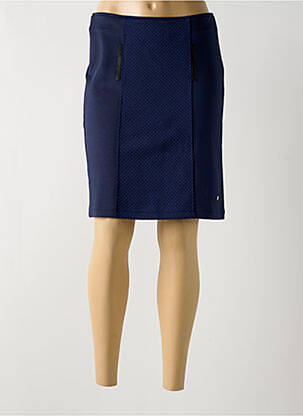 Jupe mi-longue stretch bleu THALASSA femme