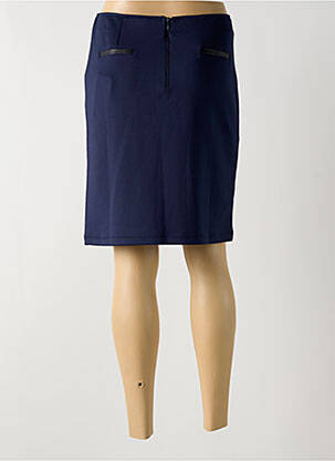 Jupe mi-longue stretch bleu THALASSA femme