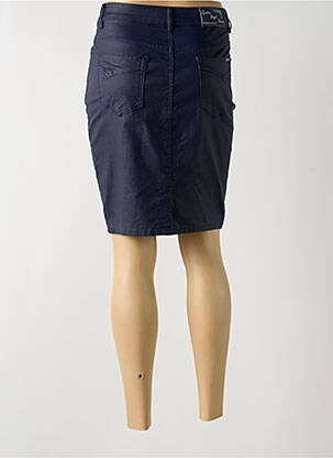 Jupe mi-longue stretch bleu S.QUISE femme