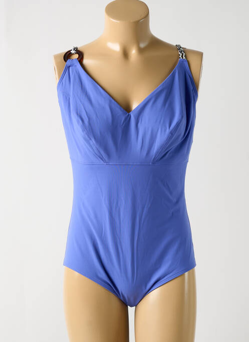 Maillot de bain 1 pièce bleu EMPREINTE pour femme