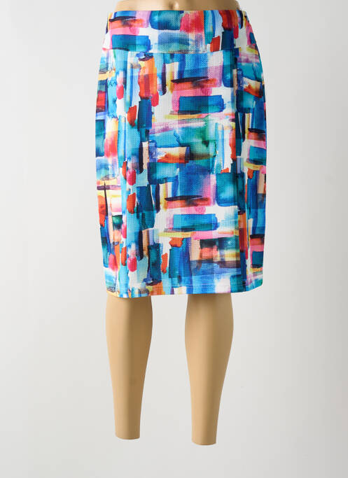 Jupe mi-longue bleu IMPULSION pour femme