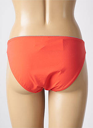 Bas de maillot de bain effet matière satinée culotte orange EMPREINTE femme