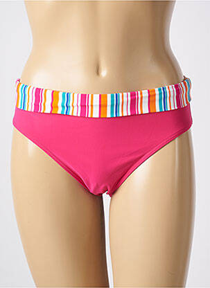 Bas de maillot de bain effet matière satinée culotte rose SLOGGI femme