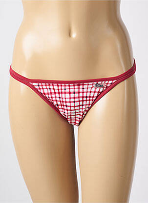 Bas de maillot de bain effet matière satinée bikini rouge TRIUMPH femme