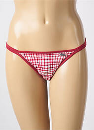 Bas de maillot de bain effet matière satinée bikini rouge TRIUMPH femme