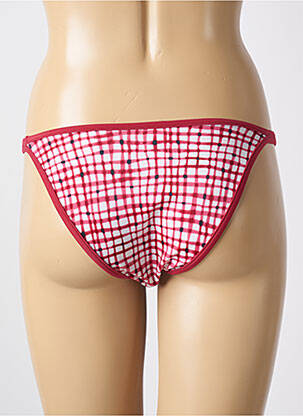 Bas de maillot de bain effet matière satinée bikini rouge TRIUMPH femme