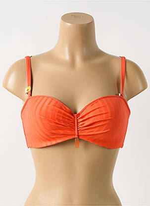 Haut de maillot de bain stretch haut bandeau orange CHERRY BEACH femme