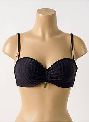 Haut de maillot de bain stretch haut bandeau noir CHERRY BEACH femme