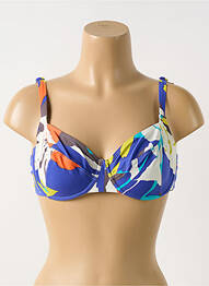 Haut de maillot de bain haut soutien-gorge emboitant haut soutien-gorge emboitant bleu EMPREINTE femme